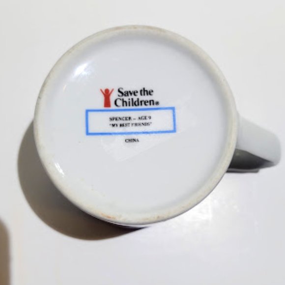 SAVE THE CHILDREN "MY BEST FRIENDS" MUG DESIGNED BY 9 YEAR OLD SPENCER - Picture 7 of 7
